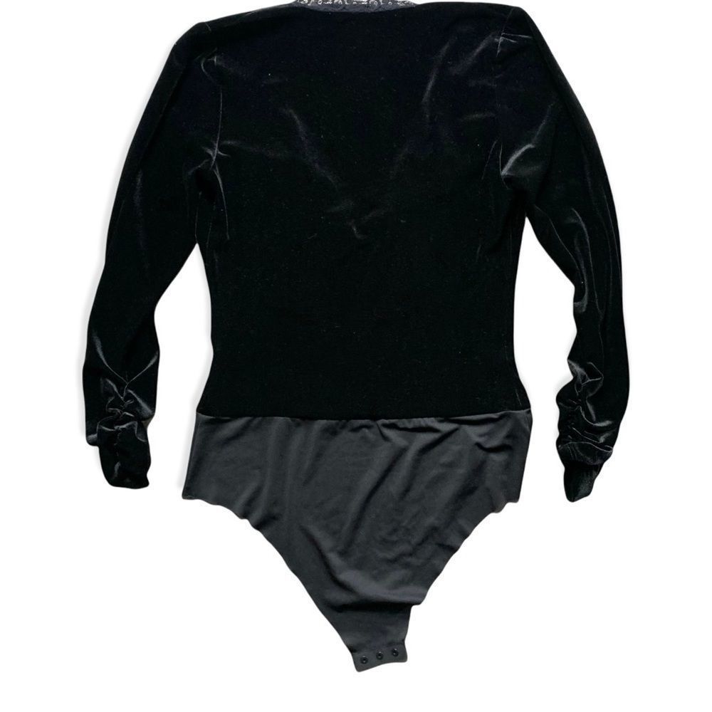 💥CLEARANCE SALE!!!⚡️ ZARA Black Velvet Body Suit NWOT. Sz XS - Picture 7 of 7